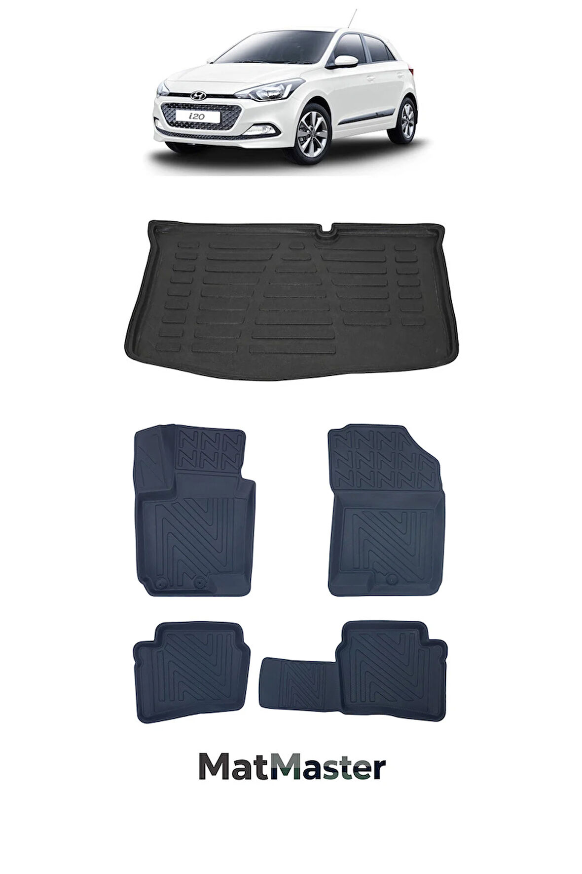 Hyundai i20 2018 Model 5D Premium Ekstra Havuzlu Paspas Ve Bagaj Havuzu Set