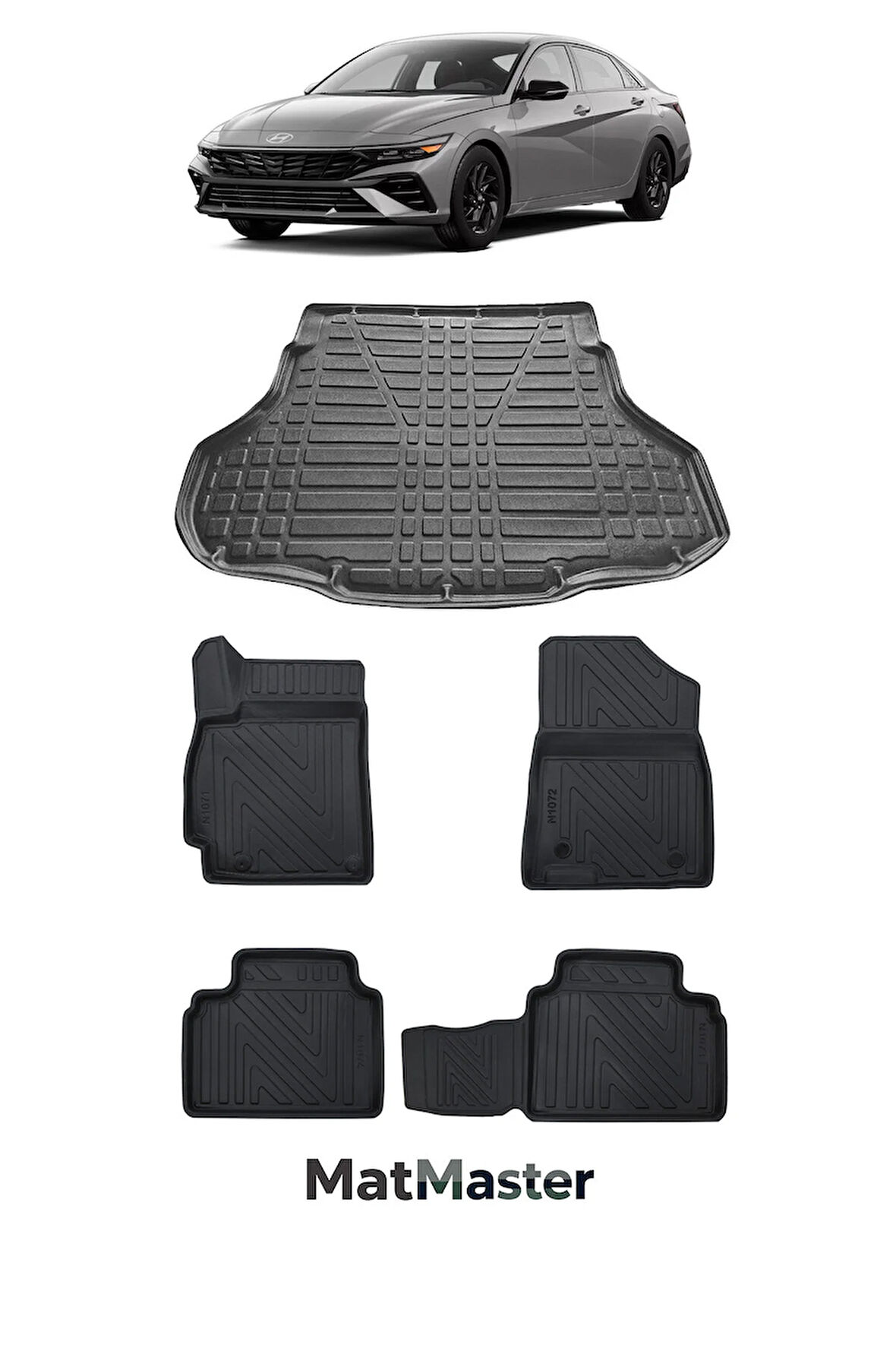 Hyundai Elantra 2024 Model 5D Premium Ekstra Havuzlu Paspas Ve Bagaj Havuzu Set