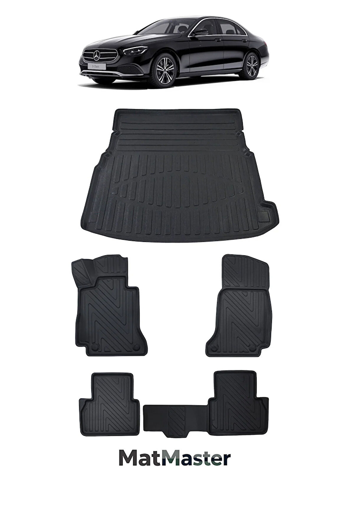 Mercedes E Serisi W213 2020 Model 5D Premium Ekstra Havuzlu Paspas Ve Bagaj Havuzu Set