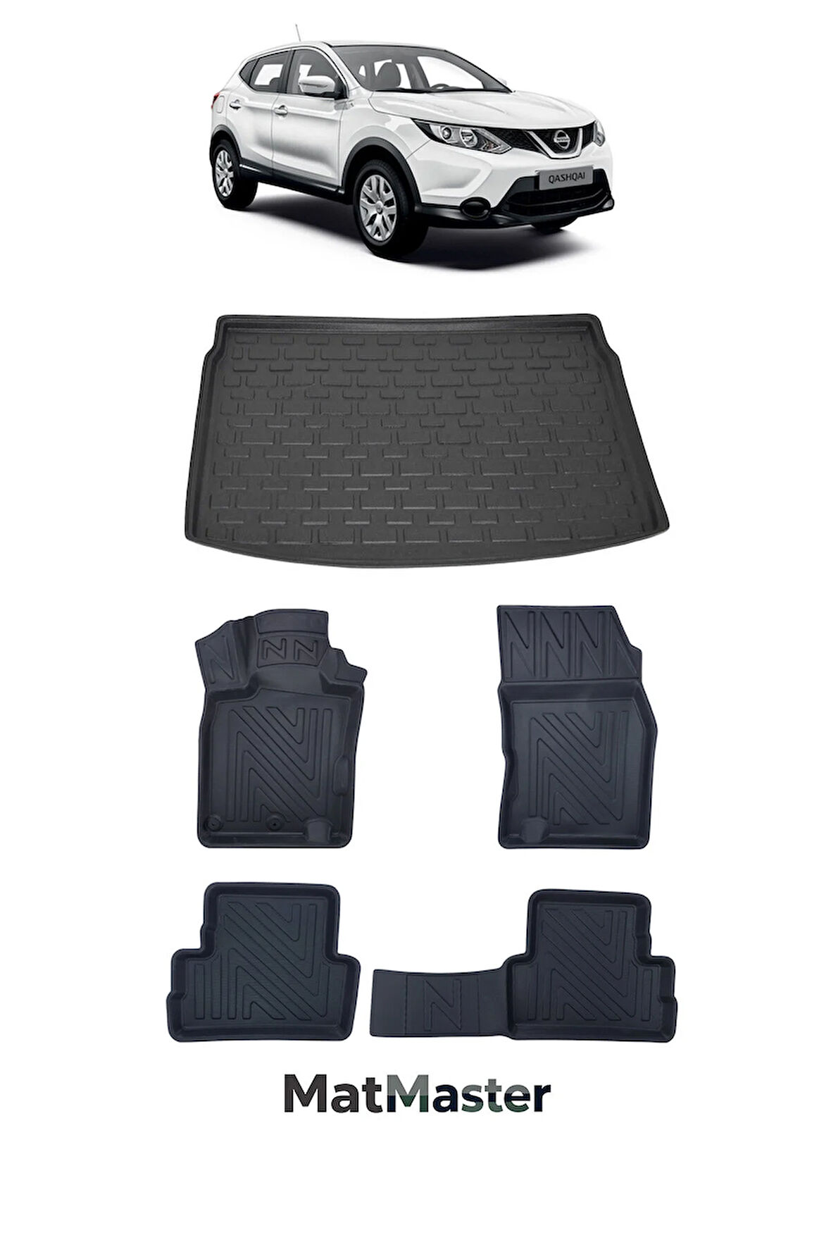Nissan Qashqai 2021 Model 5D Premium Ekstra Havuzlu Paspas Ve Bagaj Havuzu Set