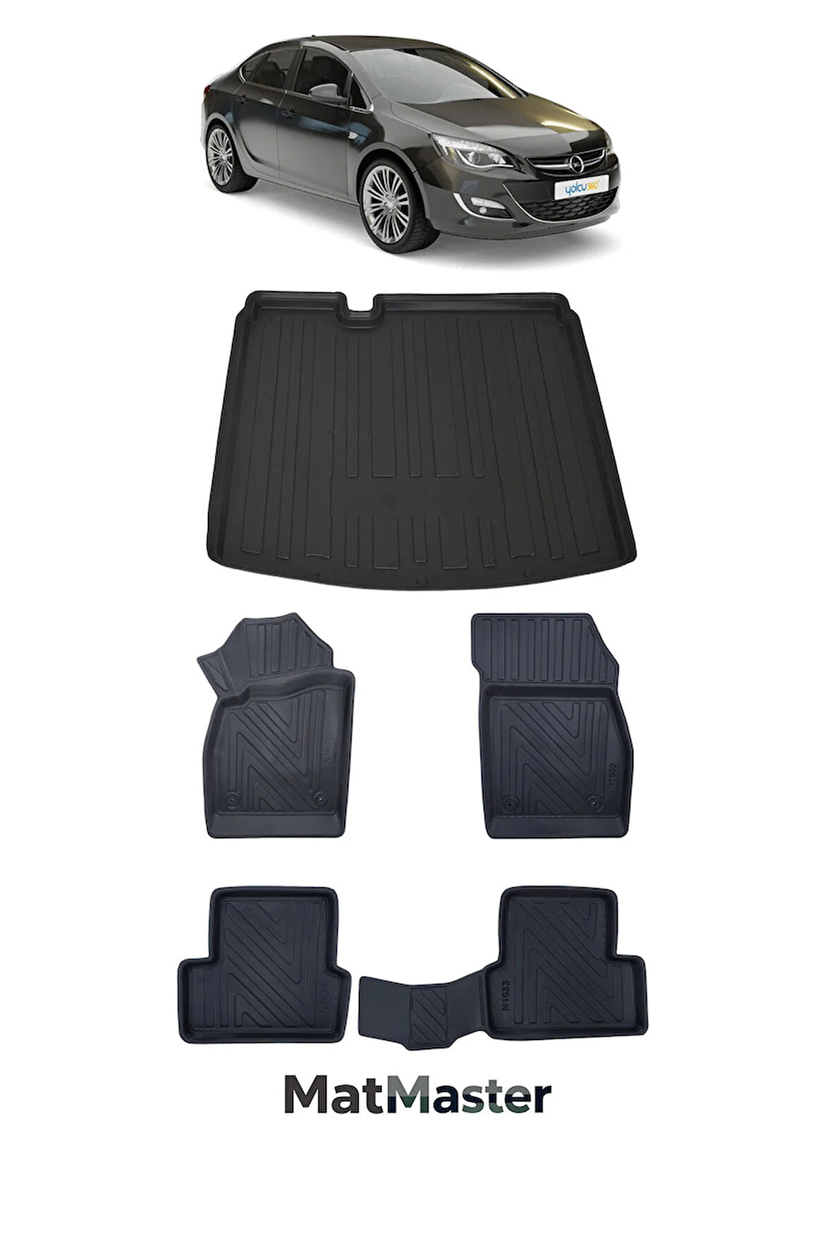 Opel Astra J 2013 Model 5D Premium Ekstra Havuzlu Paspas Ve Bagaj Havuzu Set