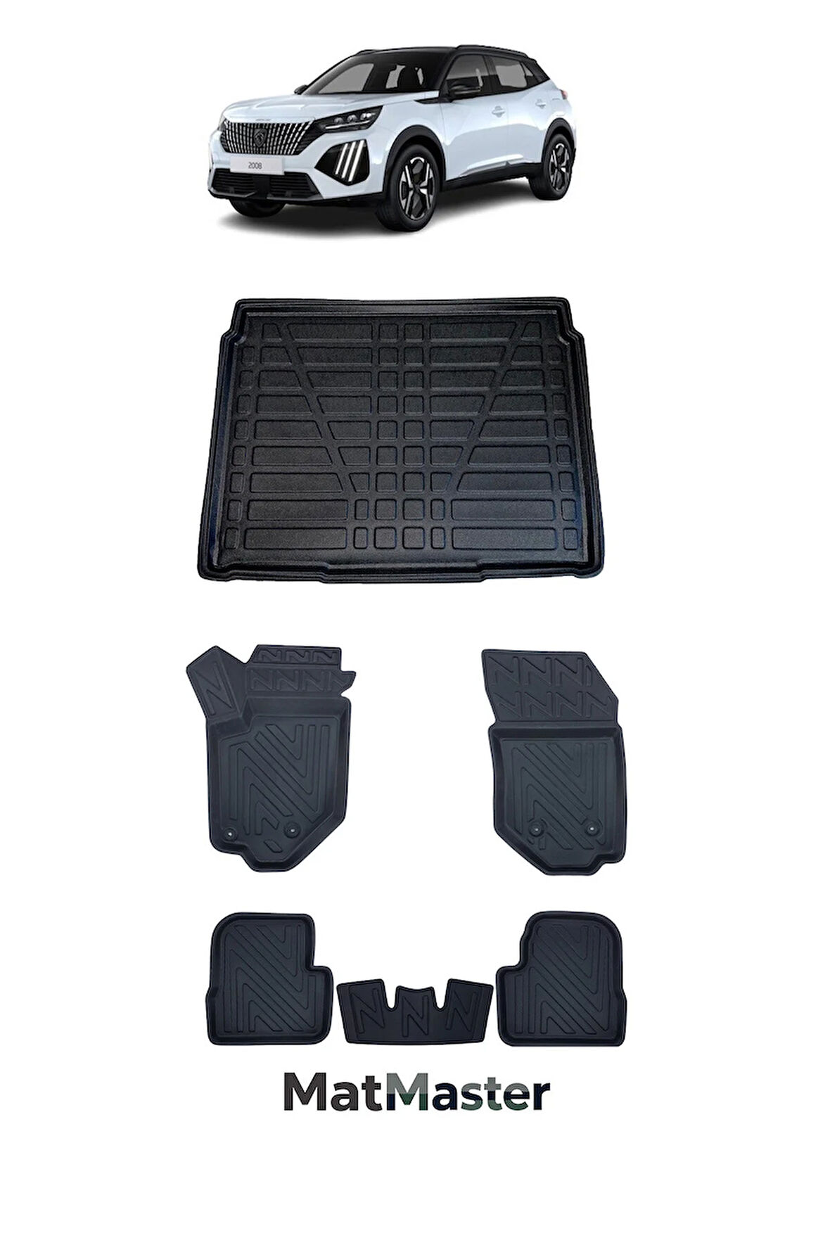 Peugeot 2008 2024 Model 5D Premium Ekstra Havuzlu Paspas Ve Bagaj Havuzu Set