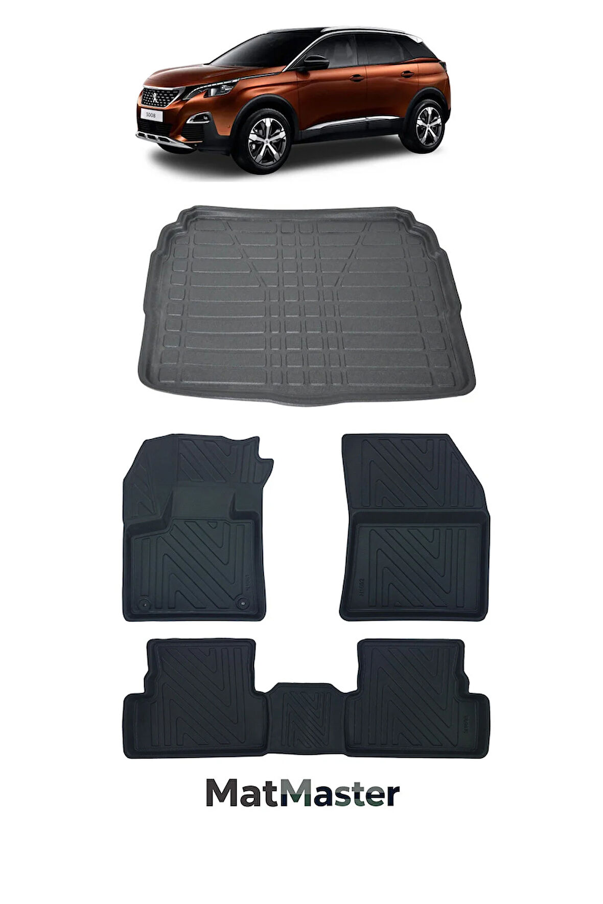 Peugeot 3008 2020 Model 5D Premium Ekstra Havuzlu Paspas Ve Bagaj Havuzu Set