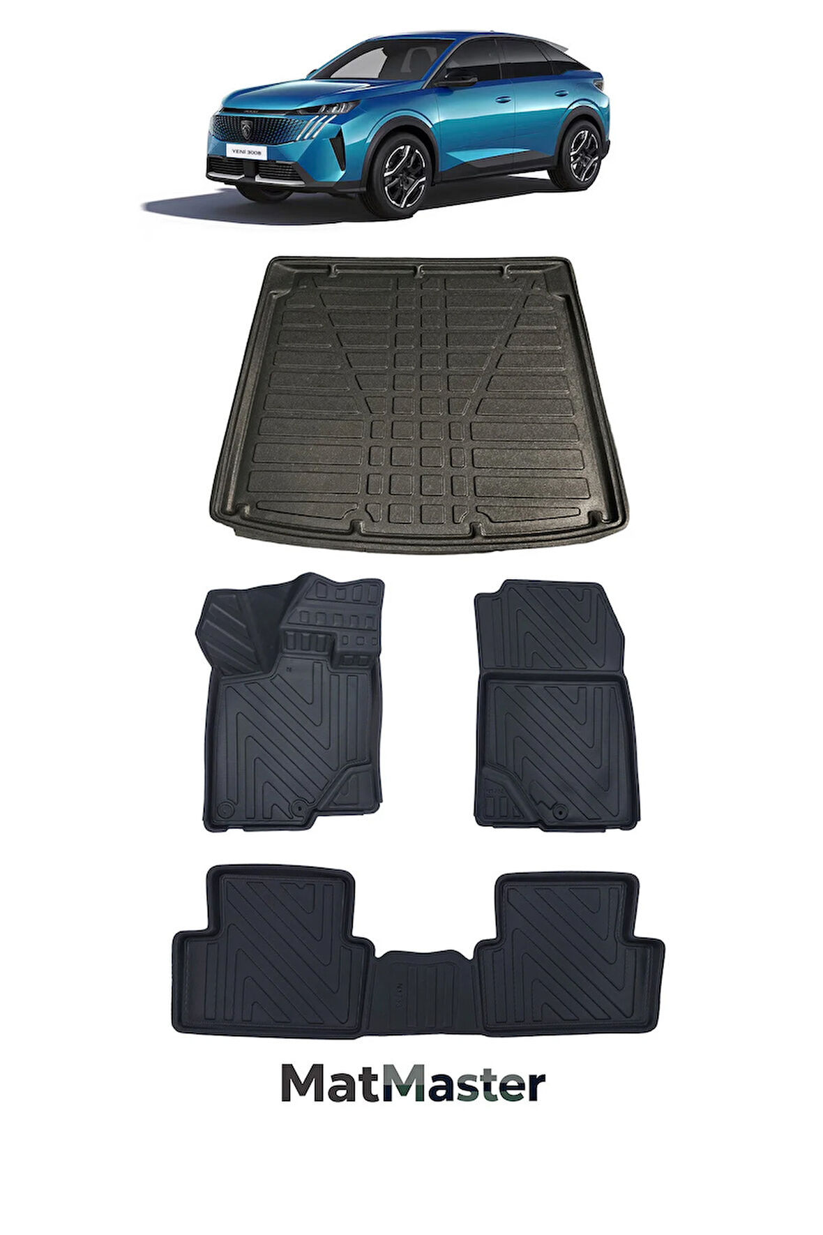 Peugeot 3008 Hybrid 2024 Model 5D Premium Ekstra Havuzlu Paspas Ve Bagaj Havuzu Set