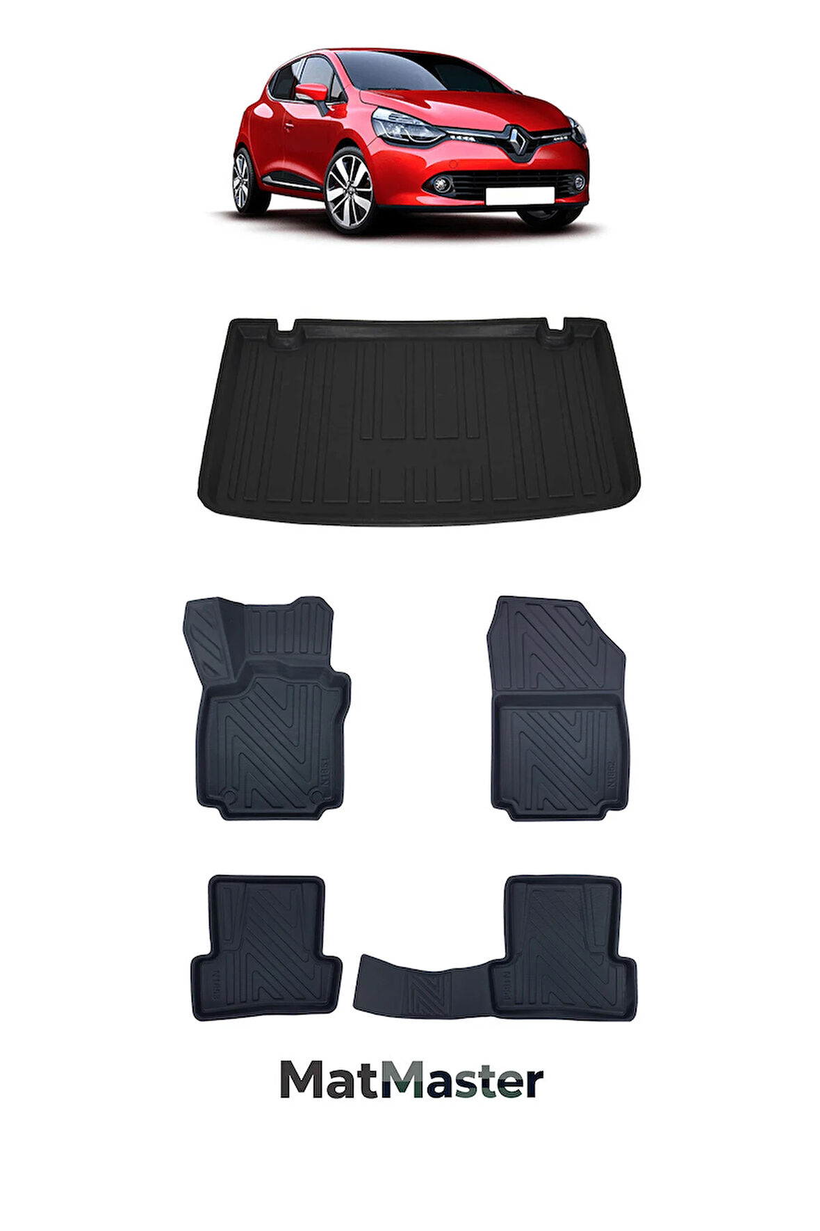Renault Clio 4 2013 Model 5D Premium Ekstra Havuzlu Paspas Ve Bagaj Havuzu Set