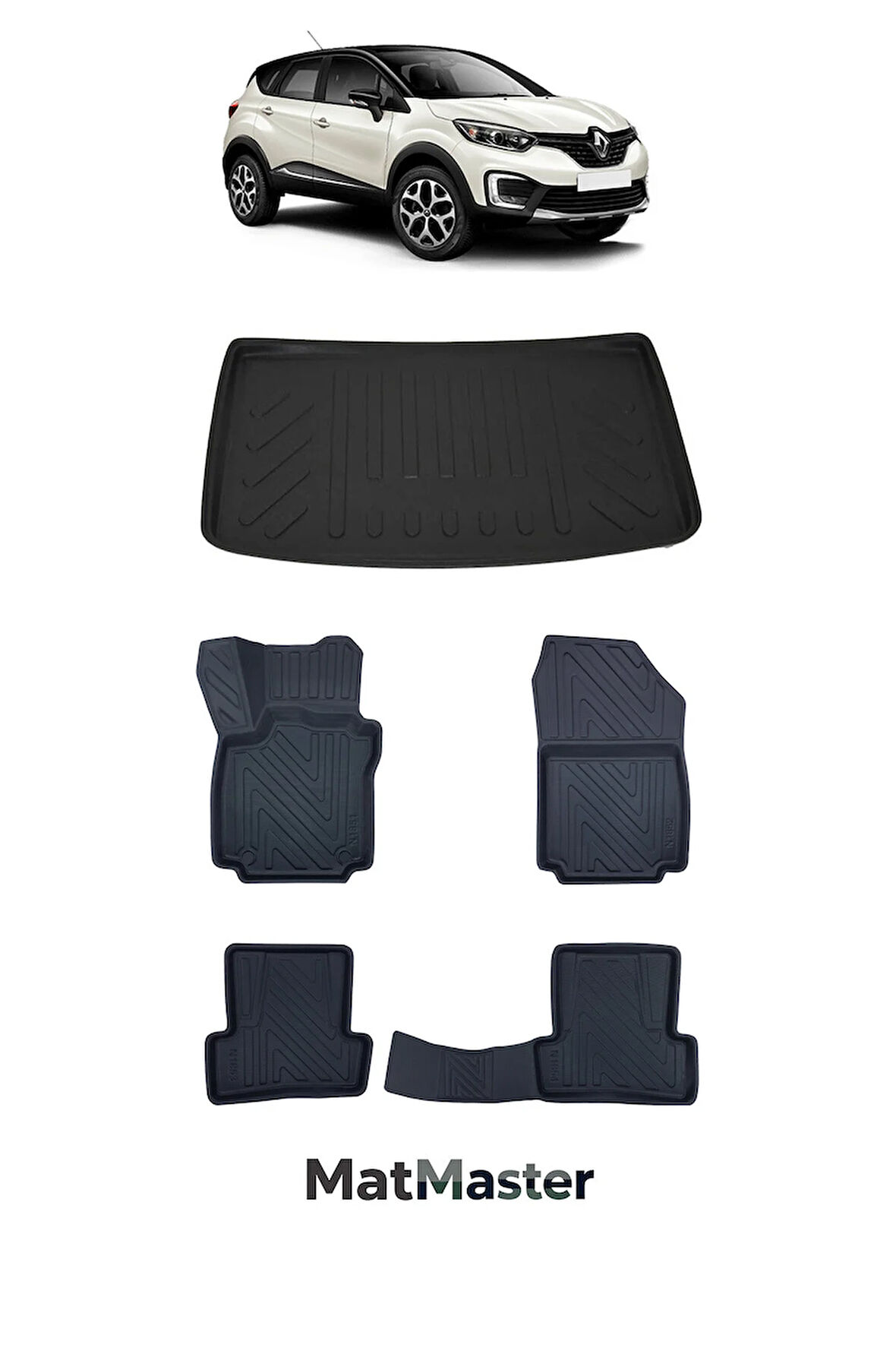 Renault Captur 2016 Model 5D Premium Ekstra Havuzlu Paspas Ve Bagaj Havuzu Set