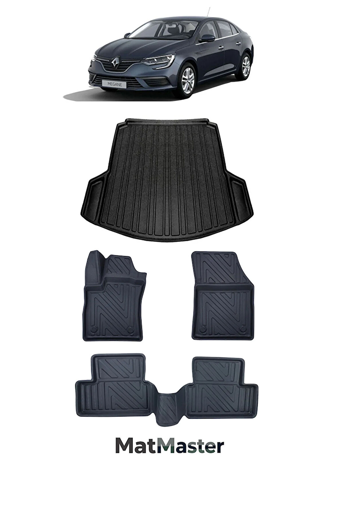 Renault Megane 4 2016 Model 5D Premium Ekstra Havuzlu Paspas Ve Bagaj Havuzu Set