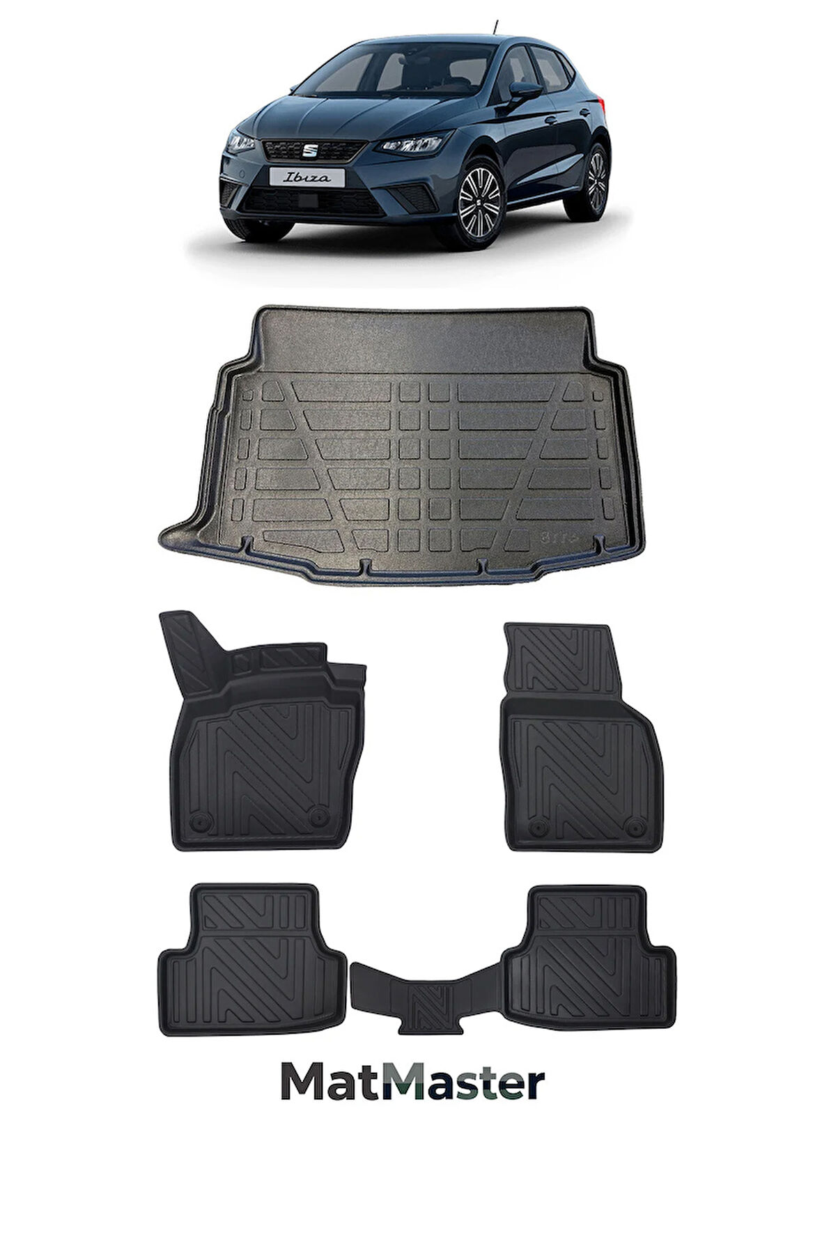Seat İbiza 2025 Model 5D Premium Ekstra Havuzlu Paspas Ve Bagaj Havuzu Set