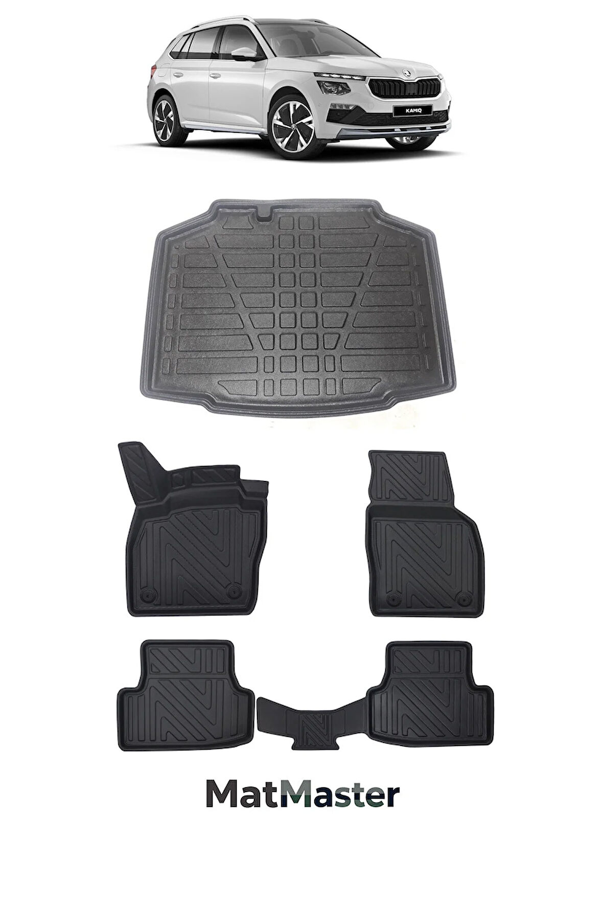 Skoda Kamiq 2025 Model 5D Premium Ekstra Havuzlu Paspas Ve Bagaj Havuzu Set