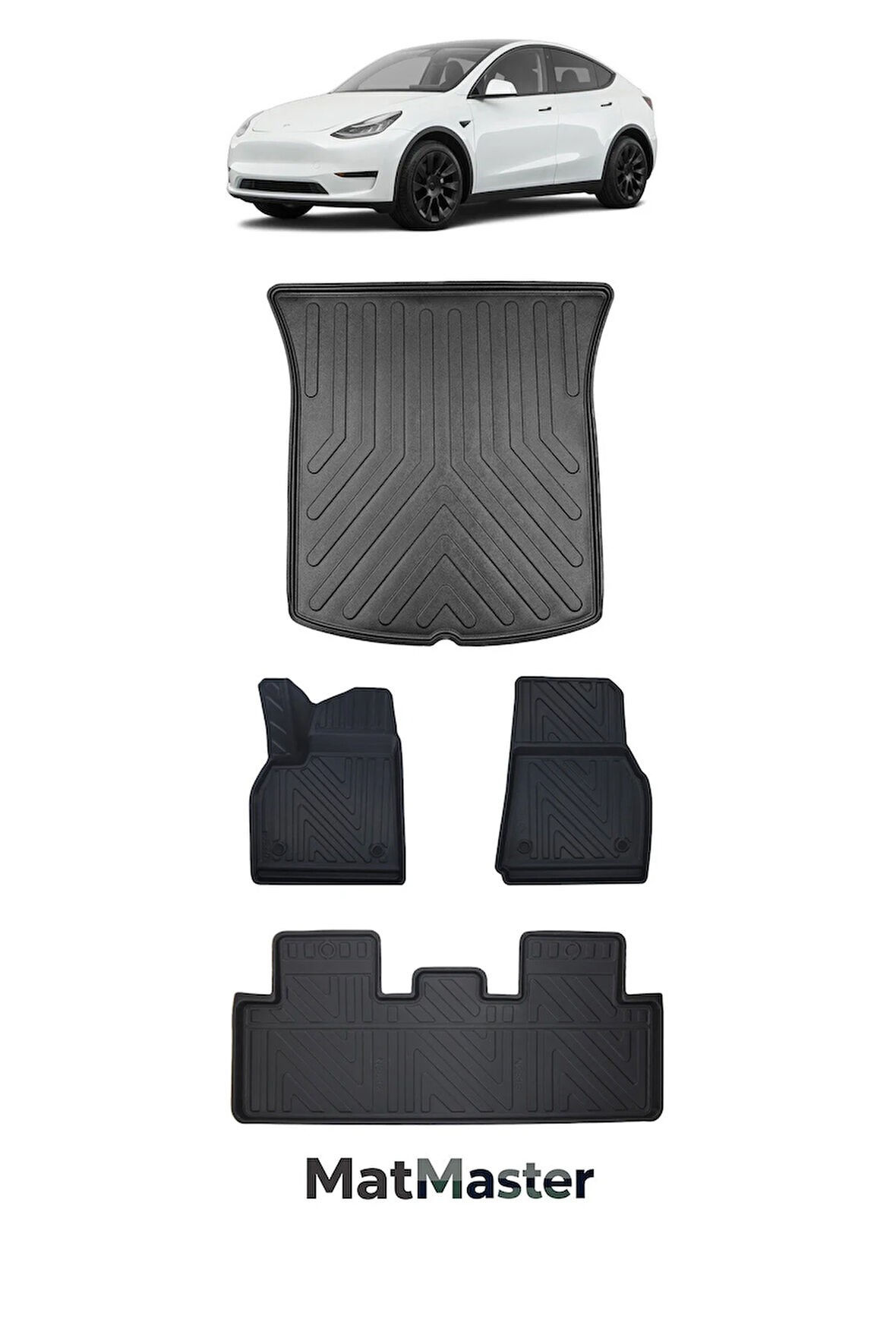 Tesla Model Y 2023 Model 5D Premium Ekstra Havuzlu Paspas Ve Bagaj Havuzu Set