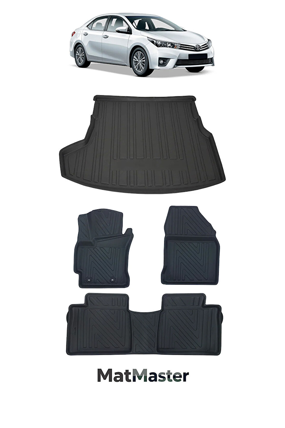 Toyota Corolla 2014 Model 5D Premium Ekstra Havuzlu Paspas Ve Bagaj Havuzu Set