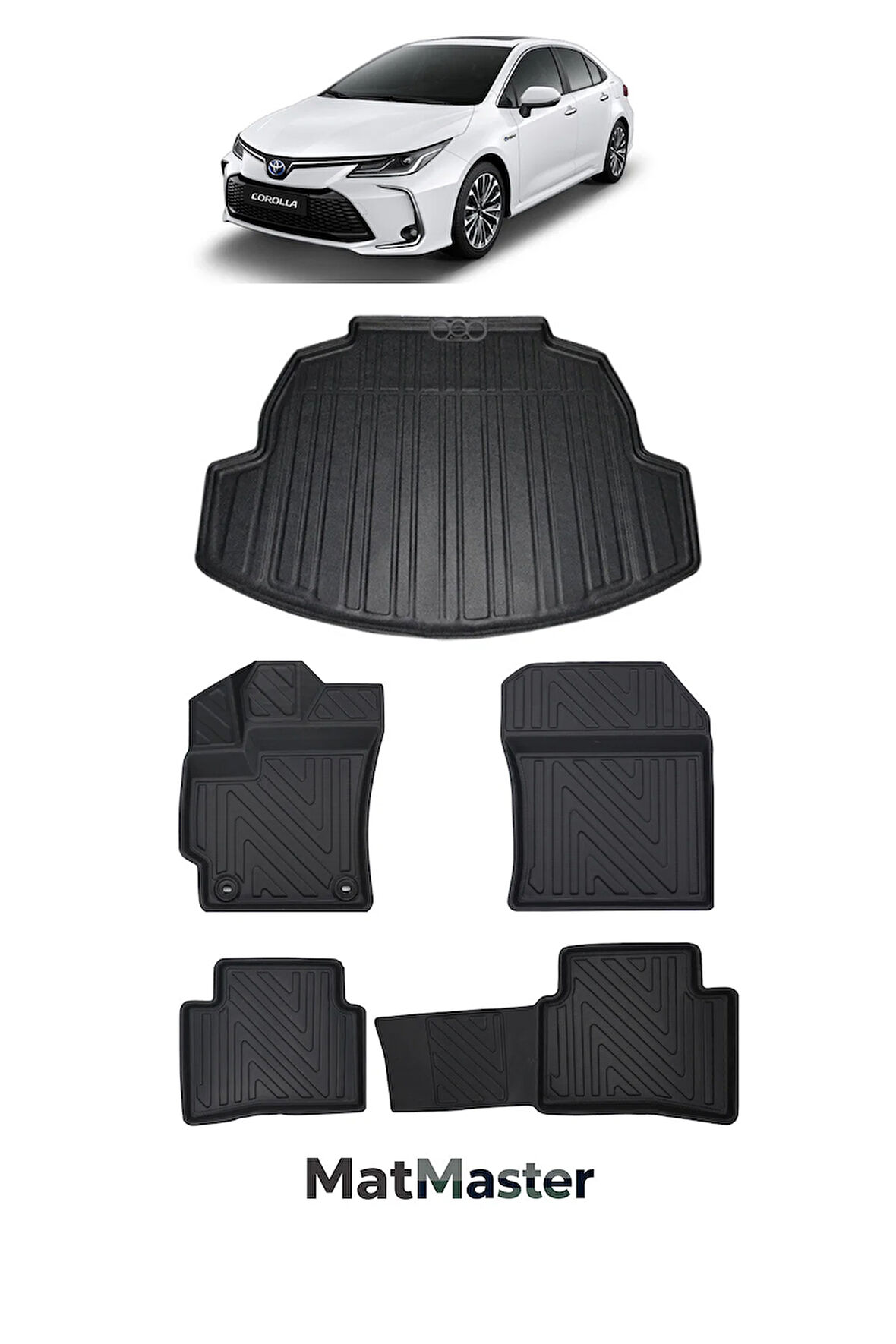 Toyota Corolla 2019 Model 5D Premium Ekstra Havuzlu Paspas Ve Bagaj Havuzu Set