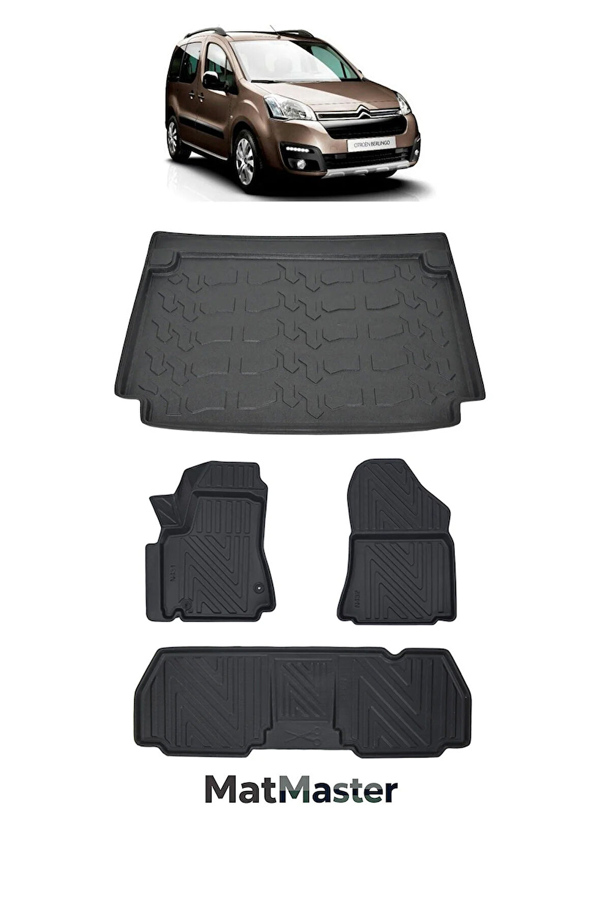 Citroen Berlingo 2009 Model 5D Premium Ekstra Havuzlu Paspas Ve Bagaj Havuzu Set
