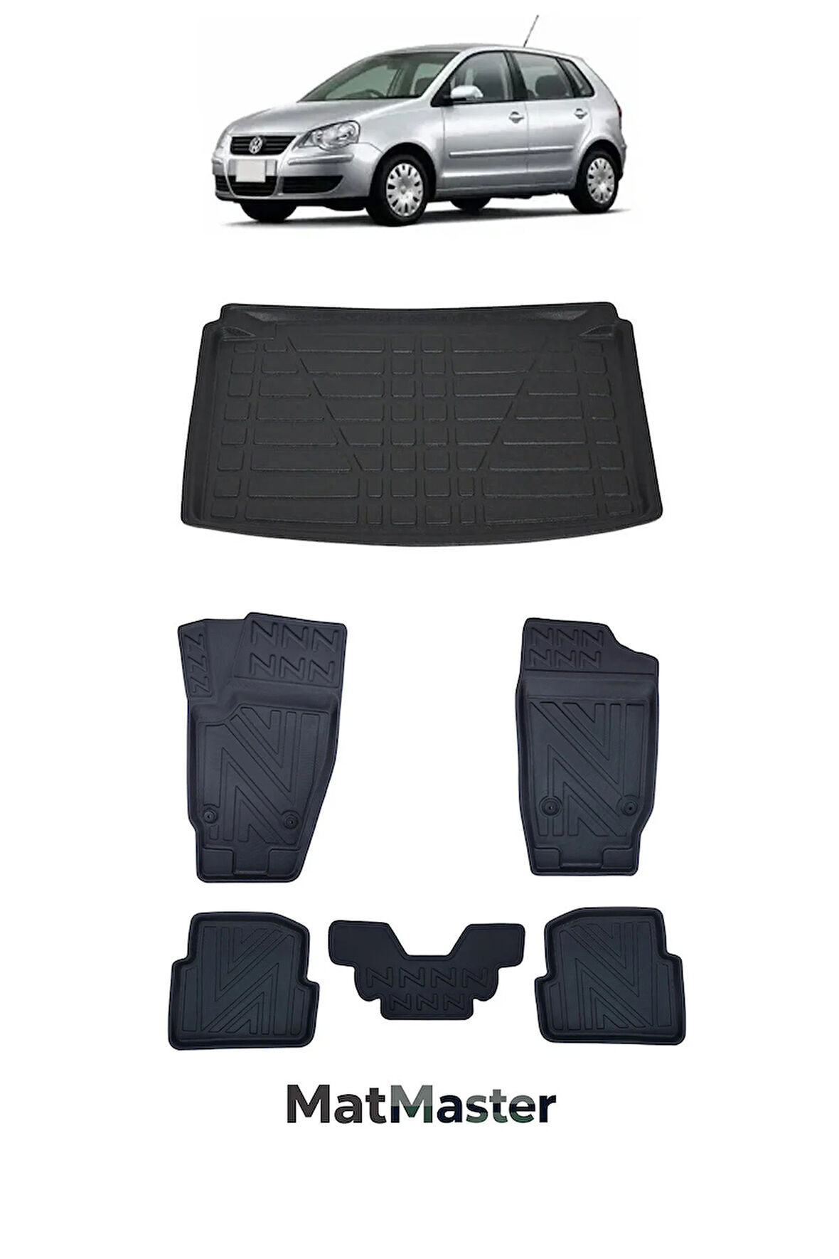 Volkswagen Polo 2006 Model 5D Premium Ekstra Havuzlu Paspas Ve Bagaj Havuzu Set