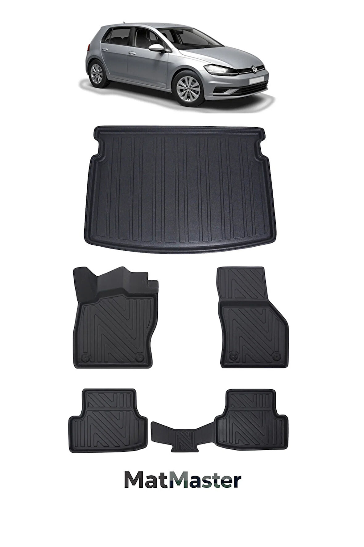 Volkswagen Golf 7 2018 Model 5D Premium Ekstra Havuzlu Paspas Ve Bagaj Havuzu Set