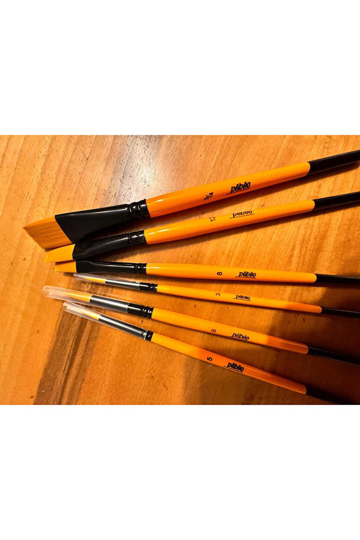 6 lı Fırca Seti 1 Düzkesit 3/4-12-8--No: 3,5,8 Özel Boya Fırcası