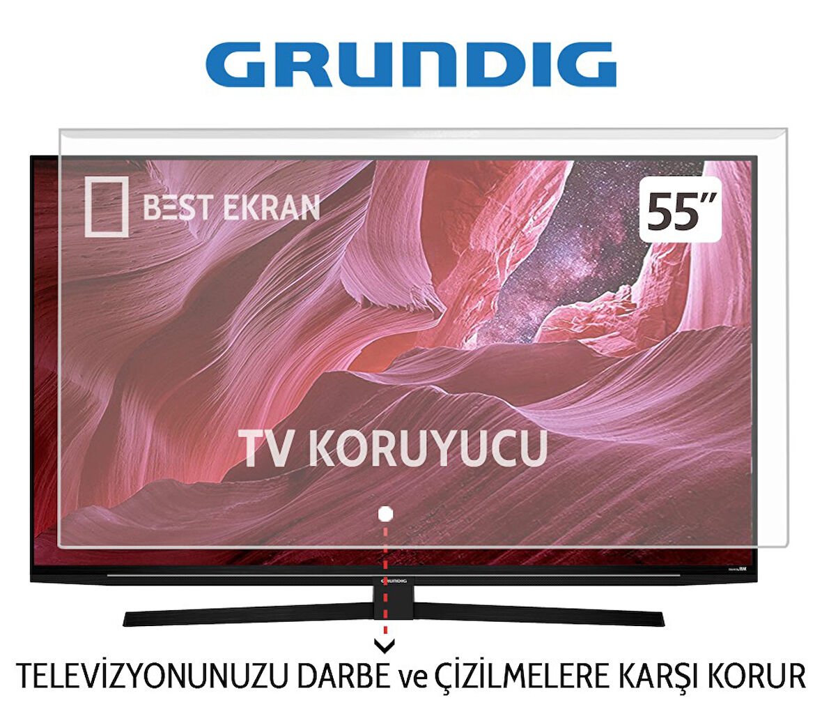 Grundig 55GO990A Tv Ekran Koruyucu - Grundig 55" inç 139 cm Oled Tv ekran Koruyucu 55 GO 990A
