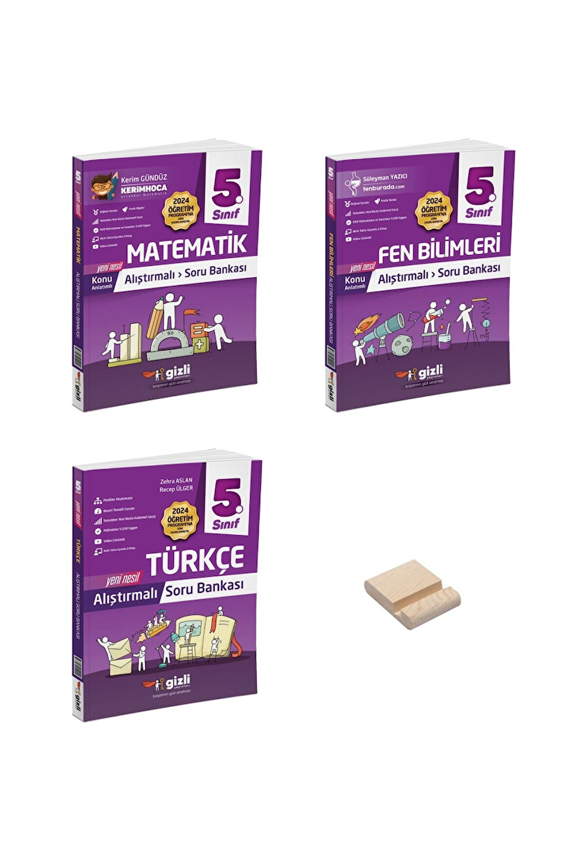 5. Sınıf Konu Anlatımlı Alıştırmalı Matematik Fen Bilimleri ve Türkçe Soru Bankası 3lü Set