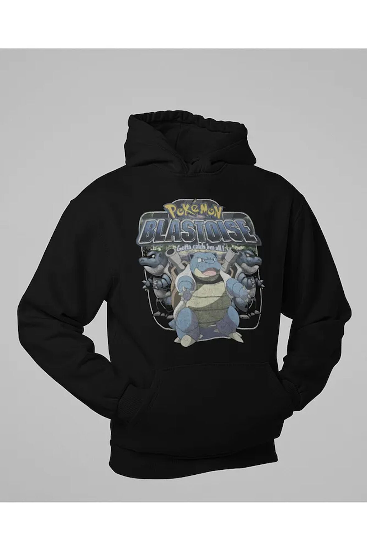 Pokemon Blastoise Baskılı Unisex Oversize Hoodie