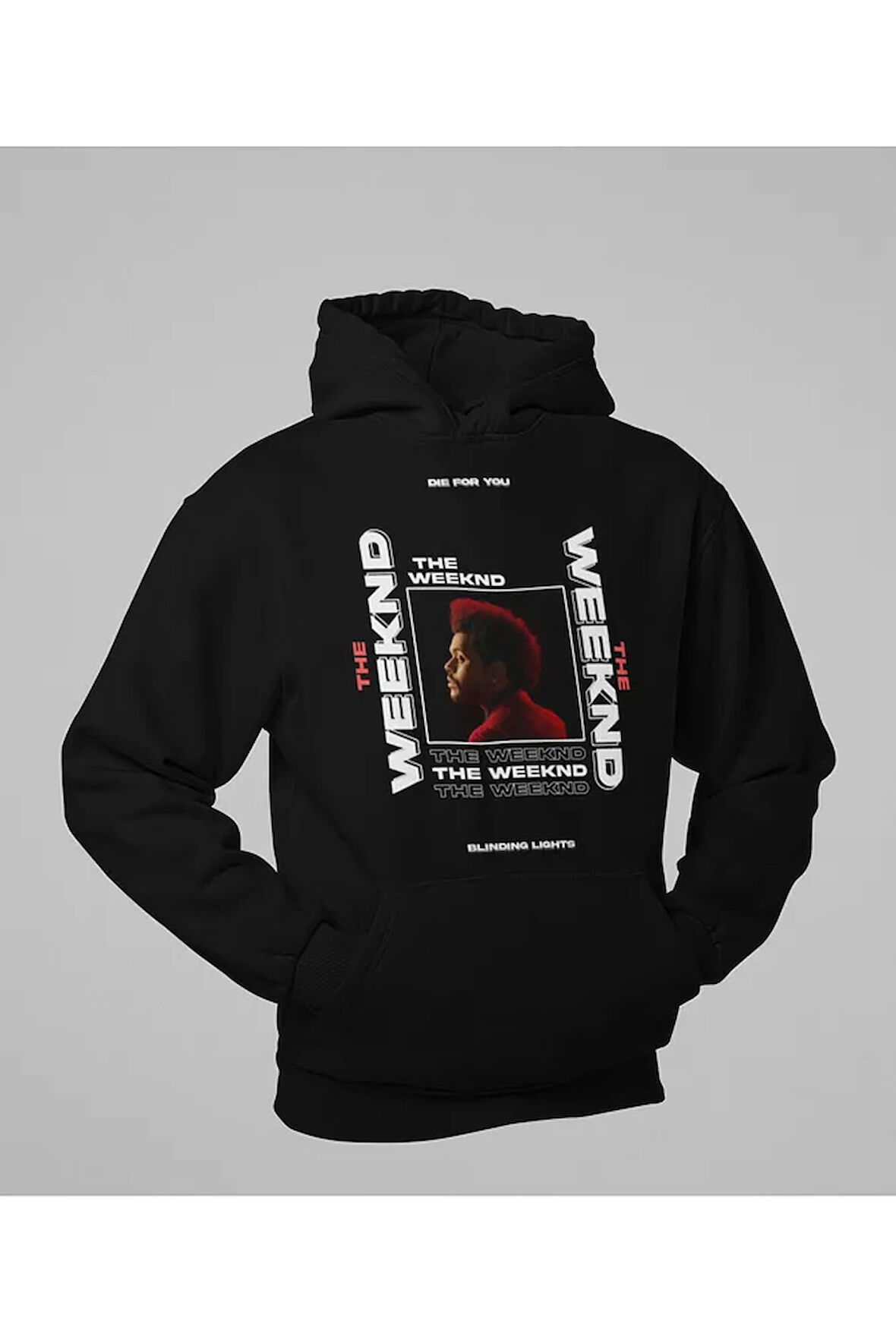 The Weeknd Die For You Baskılı Unisex Oversize Rapper Hoodie