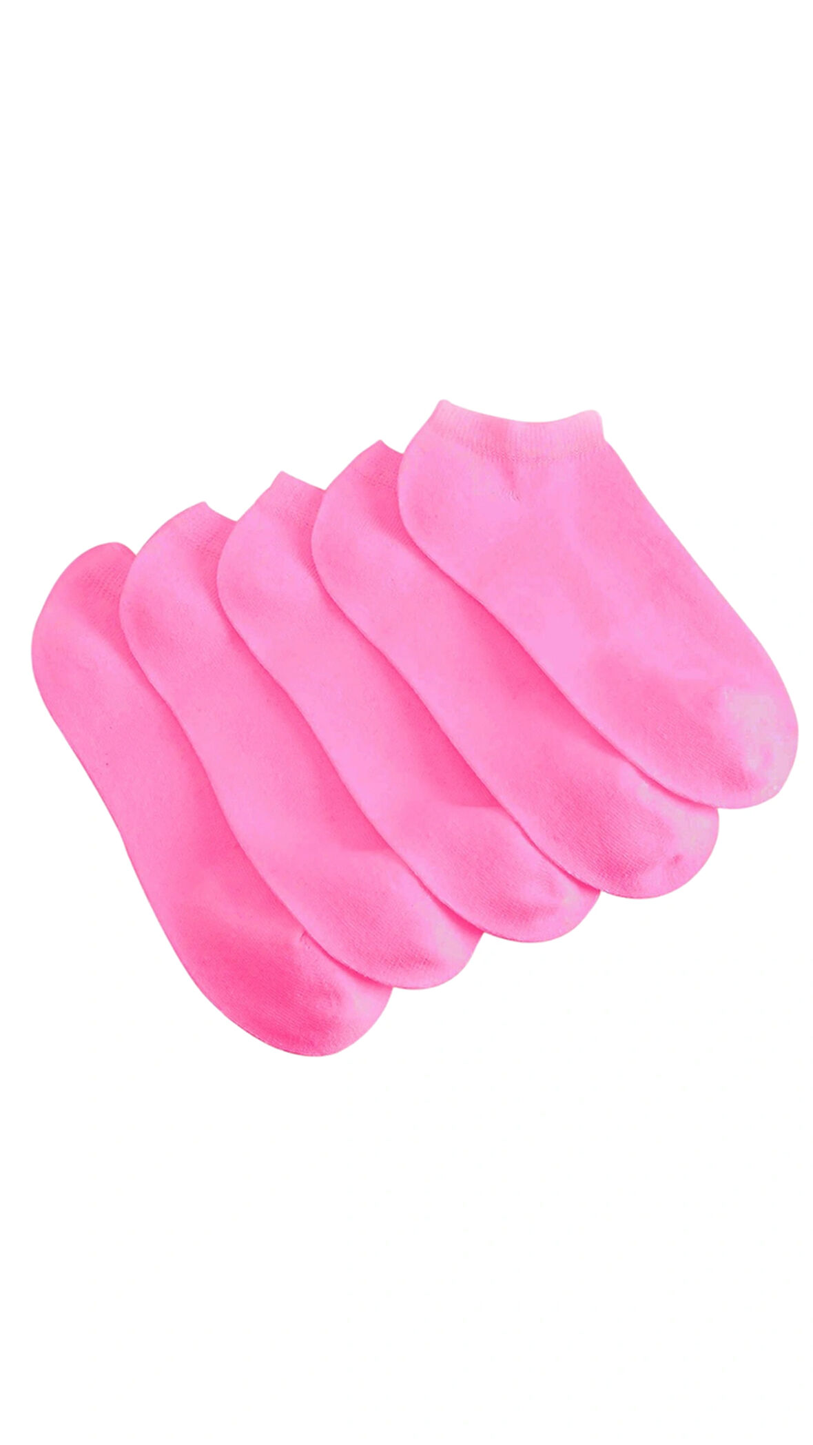 Modern Admlar Pembe Kısa Görünmez Çorap 5'li Düz Günlük Kadın Patik Çorap