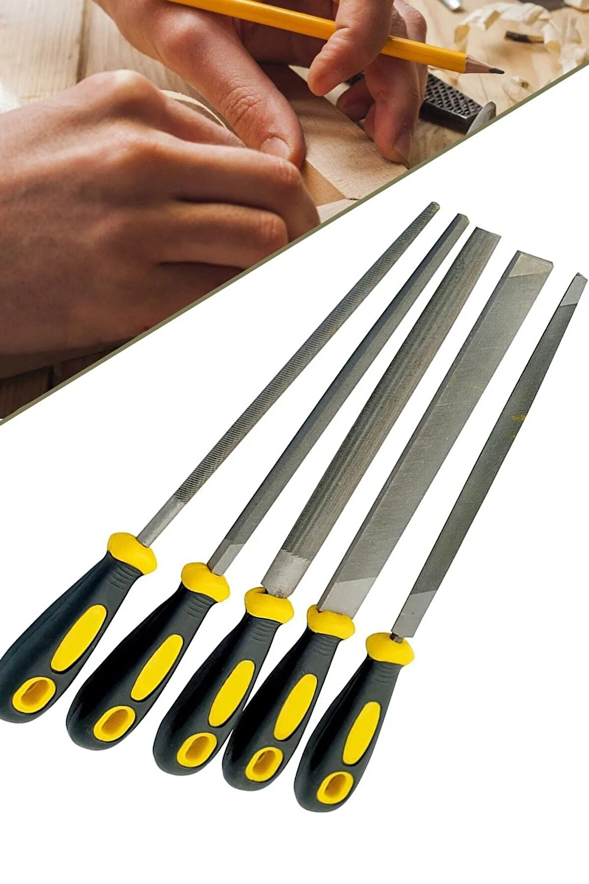 Büyük Boy 5'Li Eğeleme Seti 32Cm Takım Seti...