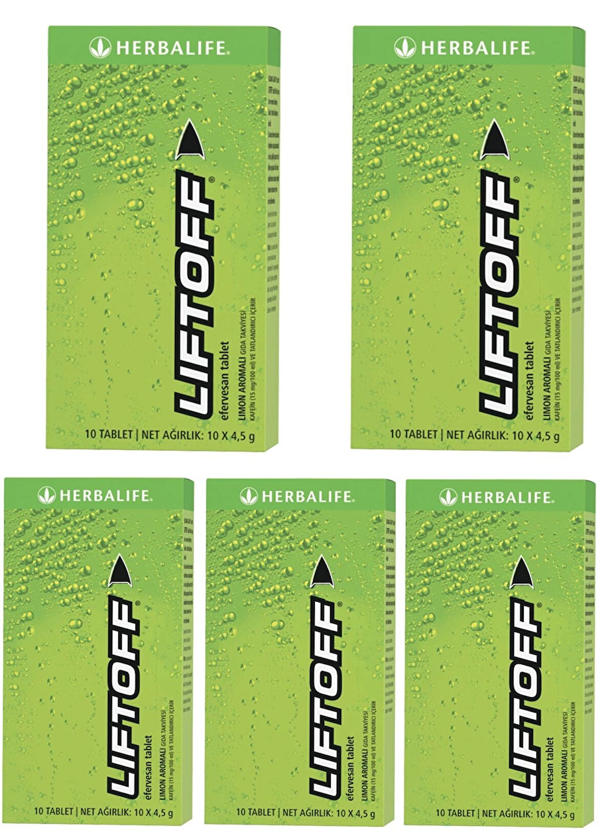 5 adet LiftOff® Efervesan İçecek Limon Aromalı