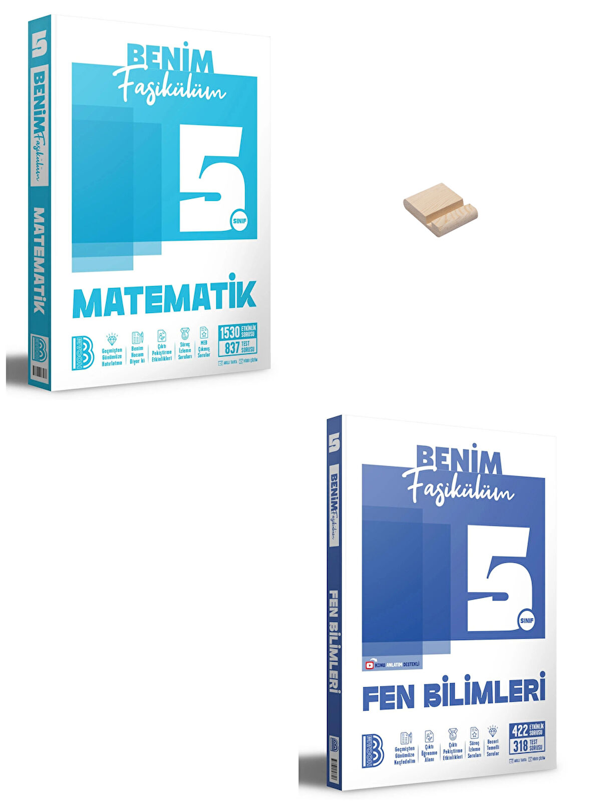 5. Sınıf Benim Fasiküllerim Matematik ve Fen Bilimleri + Telefon Standı