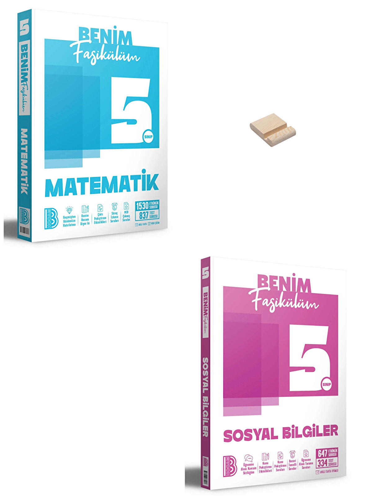 5. Sınıf Benim Fasiküllerim Matematik ve Sosyal Bilgiler + Telefon Standı