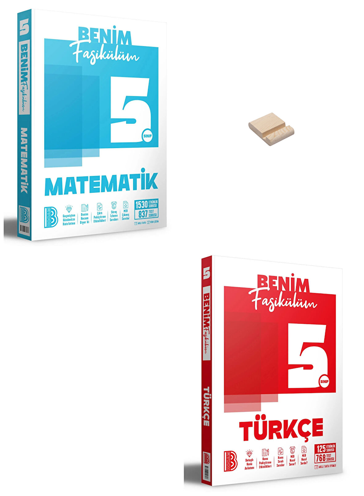 5. Sınıf Benim Fasiküllerim Matematik ve Türkçe + Telefon Standı