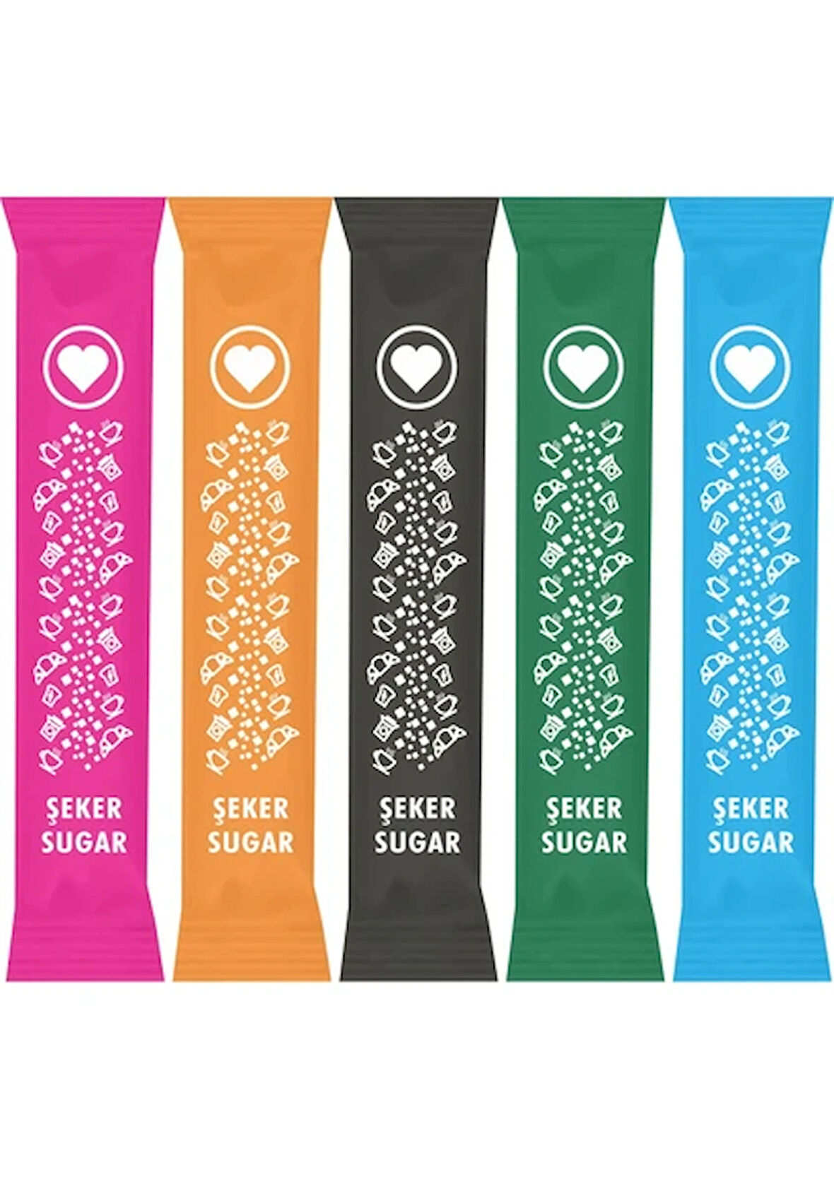 Stick beyaz toz şeker renkli 3 gr 3333 adet 10 kg