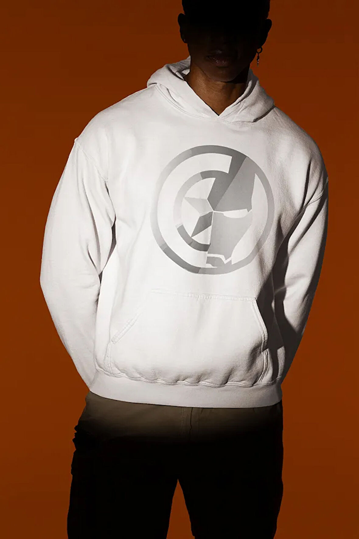 Kaptan Amerika X Iron Man Baskılı Unisex Oversize Avengers Hoodie