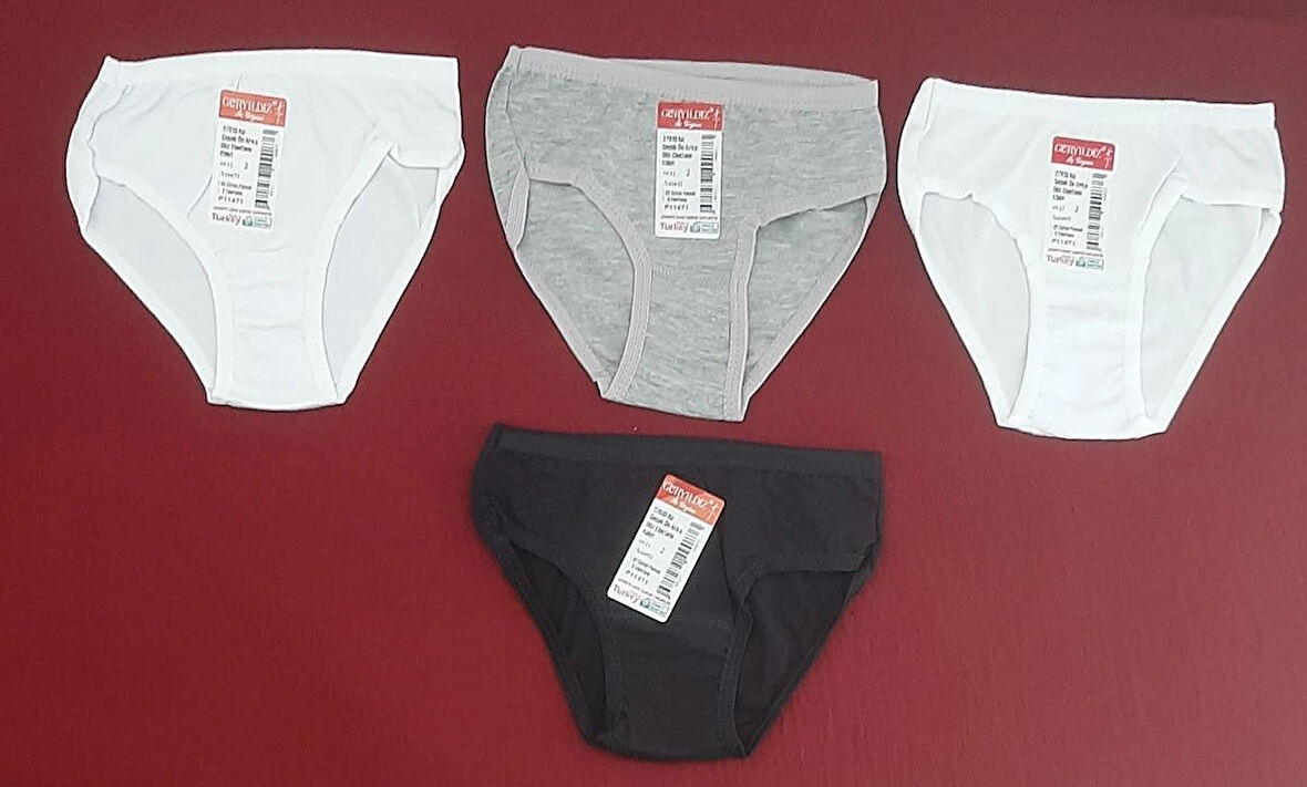 Kız Çocuk Silip Külot Paket İçeriği 4 Adet