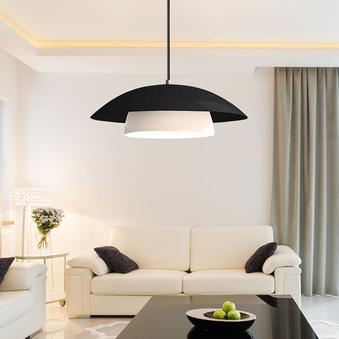 Stark Siyah Metal Large Avize Salon Mutfak Endüstriyel Sarkıt Otel Cafe Aydınlatma