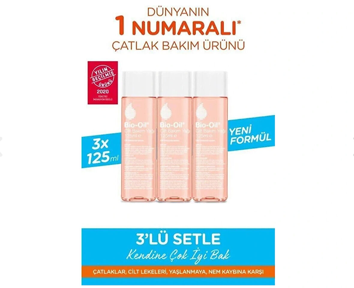 Bio-Oil Çatlak ve Leke Bakım Yağı 125 ml 3 Adet