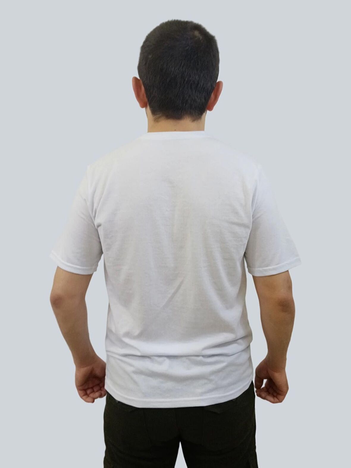 Erkek Chıll Sıfır Yaka Basic Beyaz Tişört