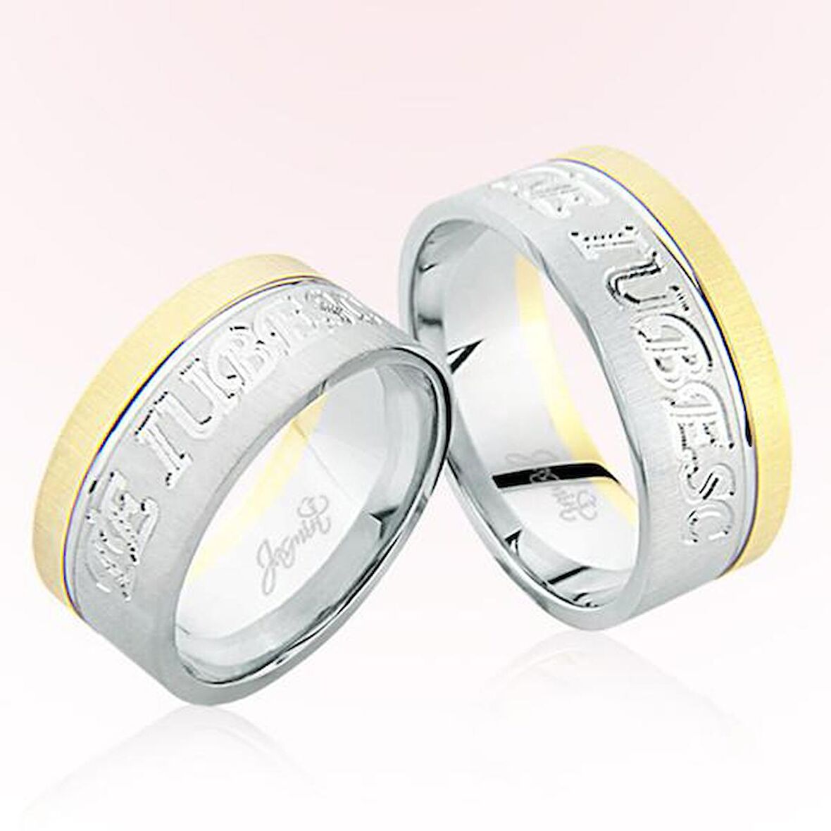 Beyaz Sarı Altın Alyans 6003