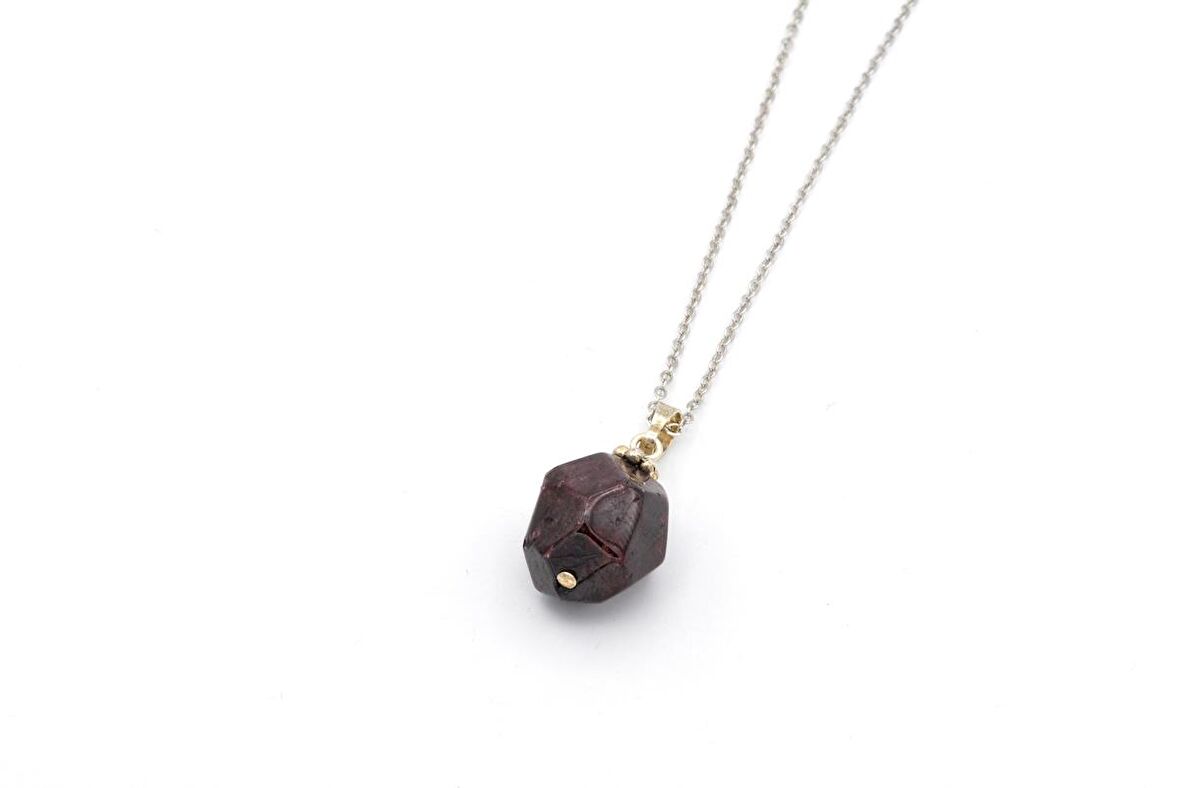 DOĞAL LAL (GRANAT) KOLYE UCU 1.KALİTE 001