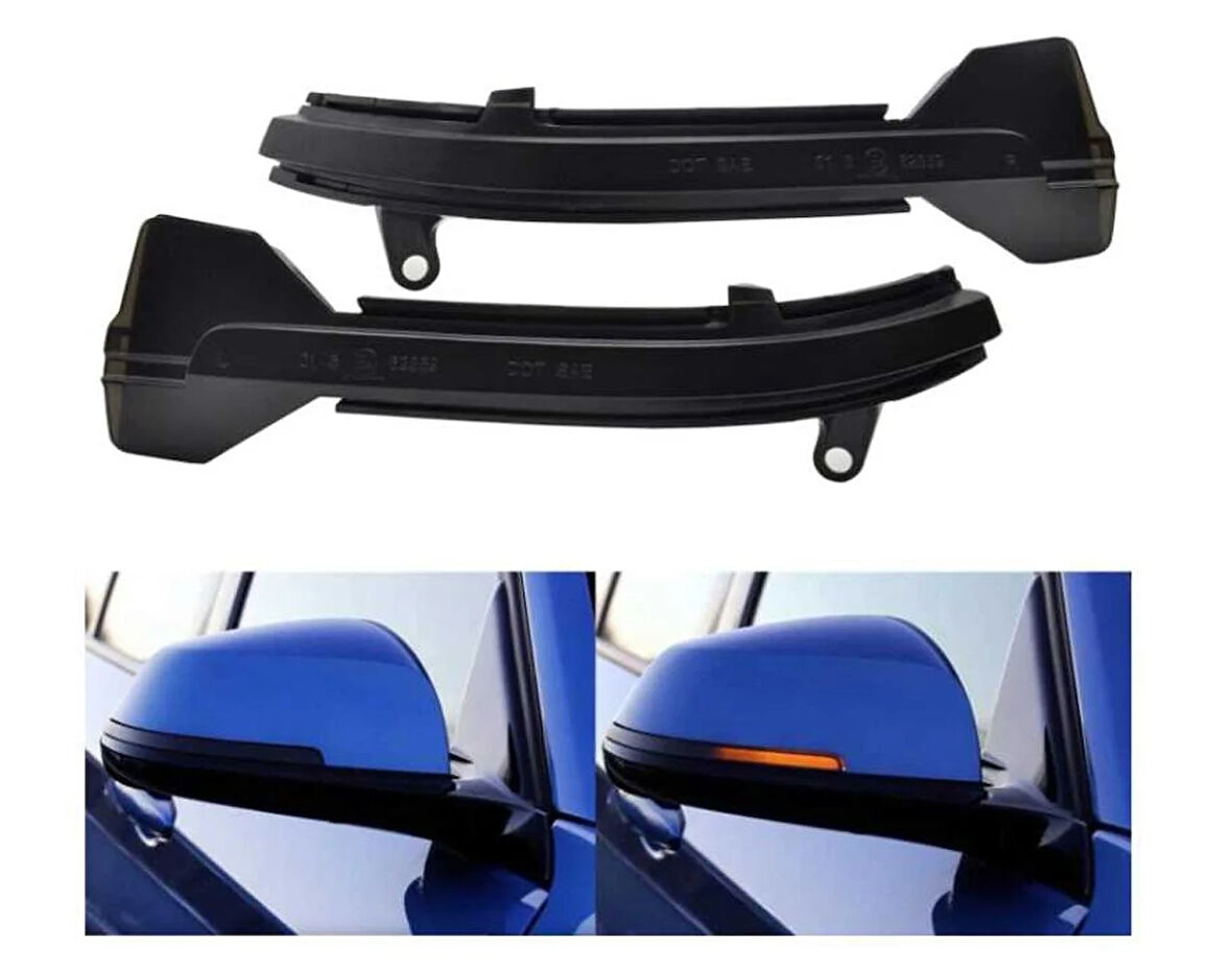 Bmw 5 Serisi F10 Dinamik Led Ayna Sinyali Mavi Selamlama