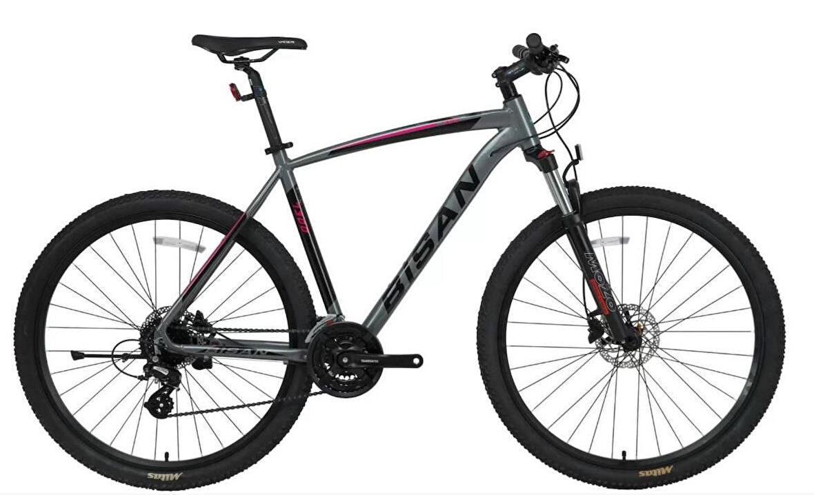 Bisan MTX7300 26 Jant 24 Vites 39.5 CM Dağ Bisikleti Gri - Pembe