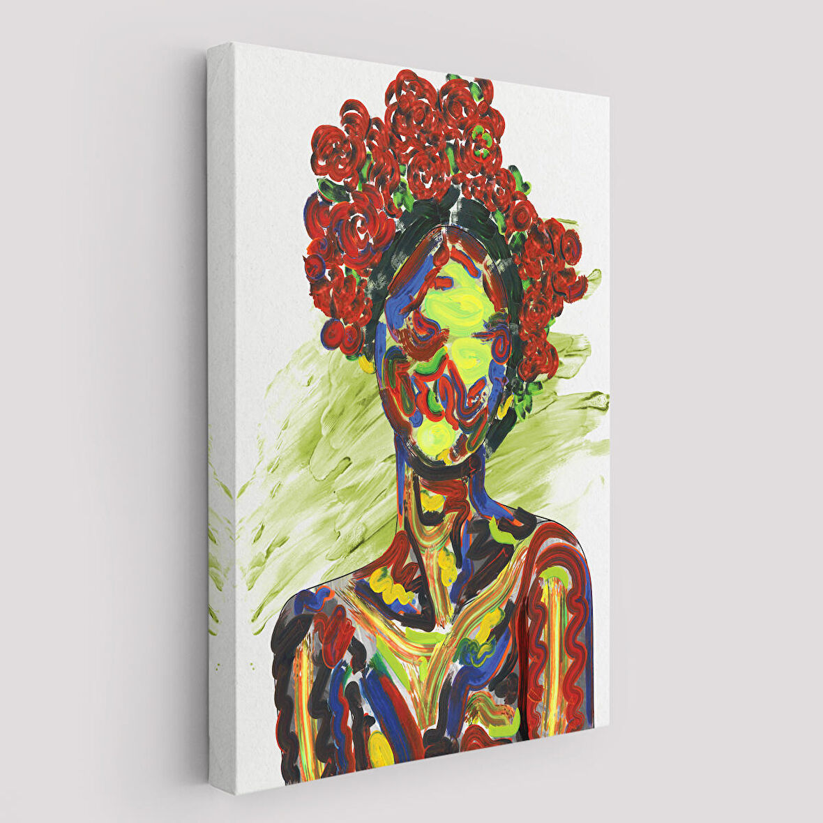 Renkli Kadın Modern Duvar Tablosu-6005