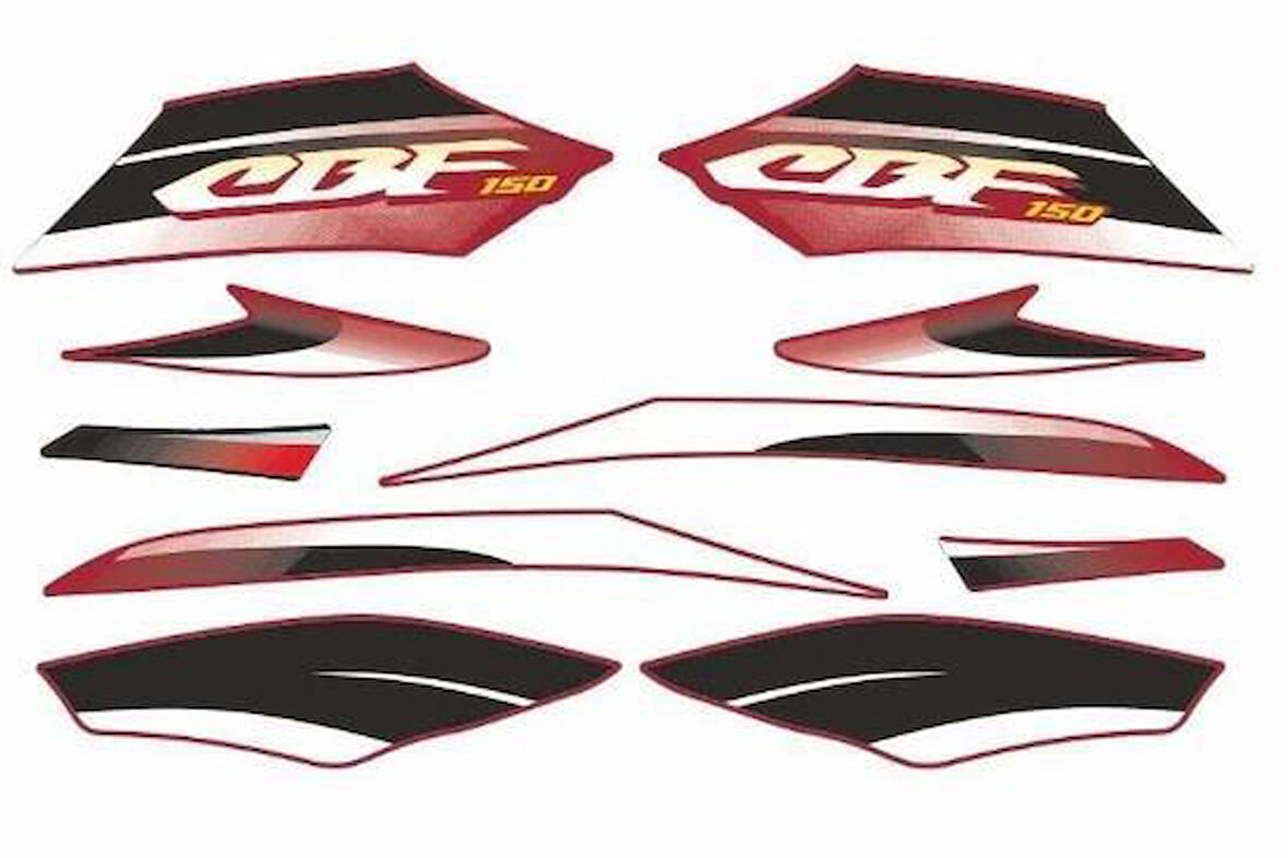 HONDA CBF 150 UYUMLU STICKER SETI SİYAH 002