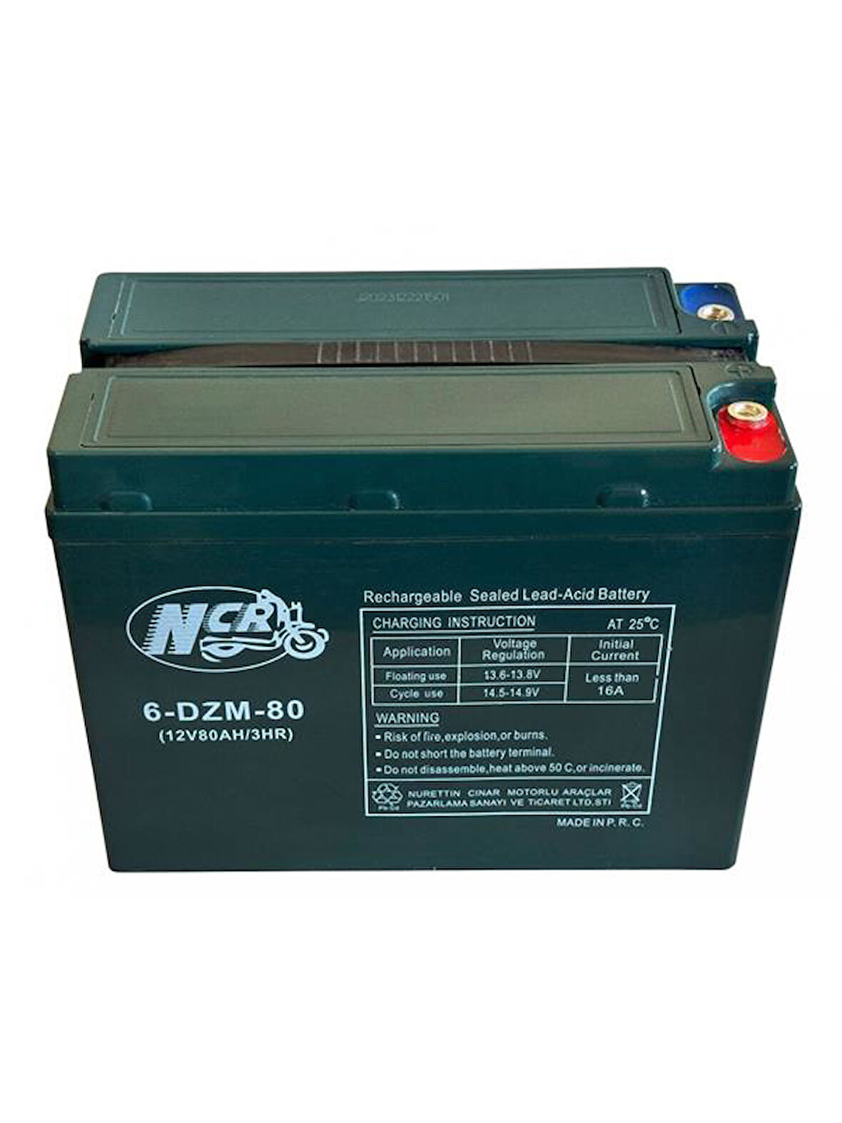 NCR AKÜ 12V 80AH KASALI E BİKE AKÜ