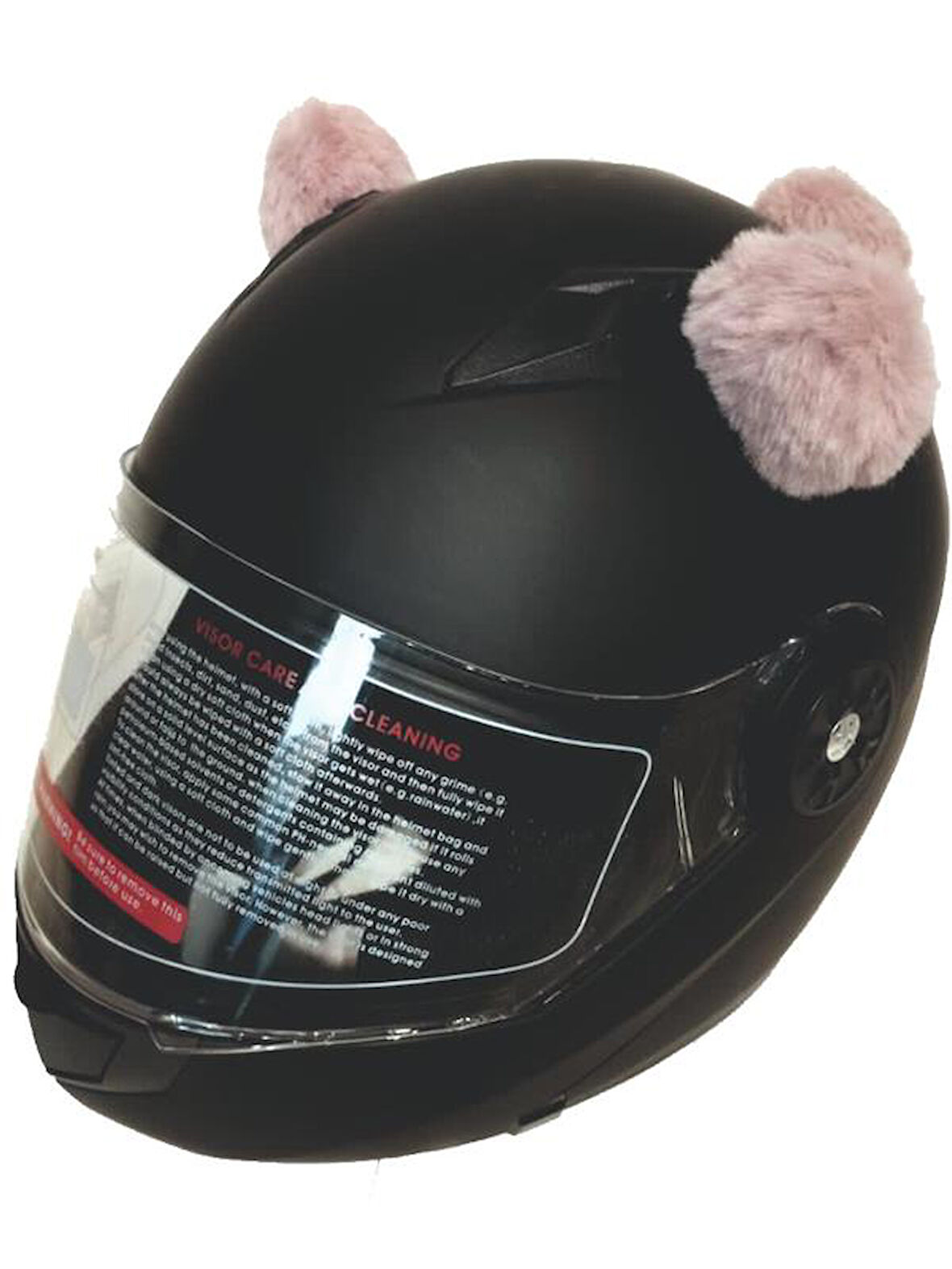 PELUŞ KASK KULAĞI (JK-P1) PANDA KULAK - PEMBE