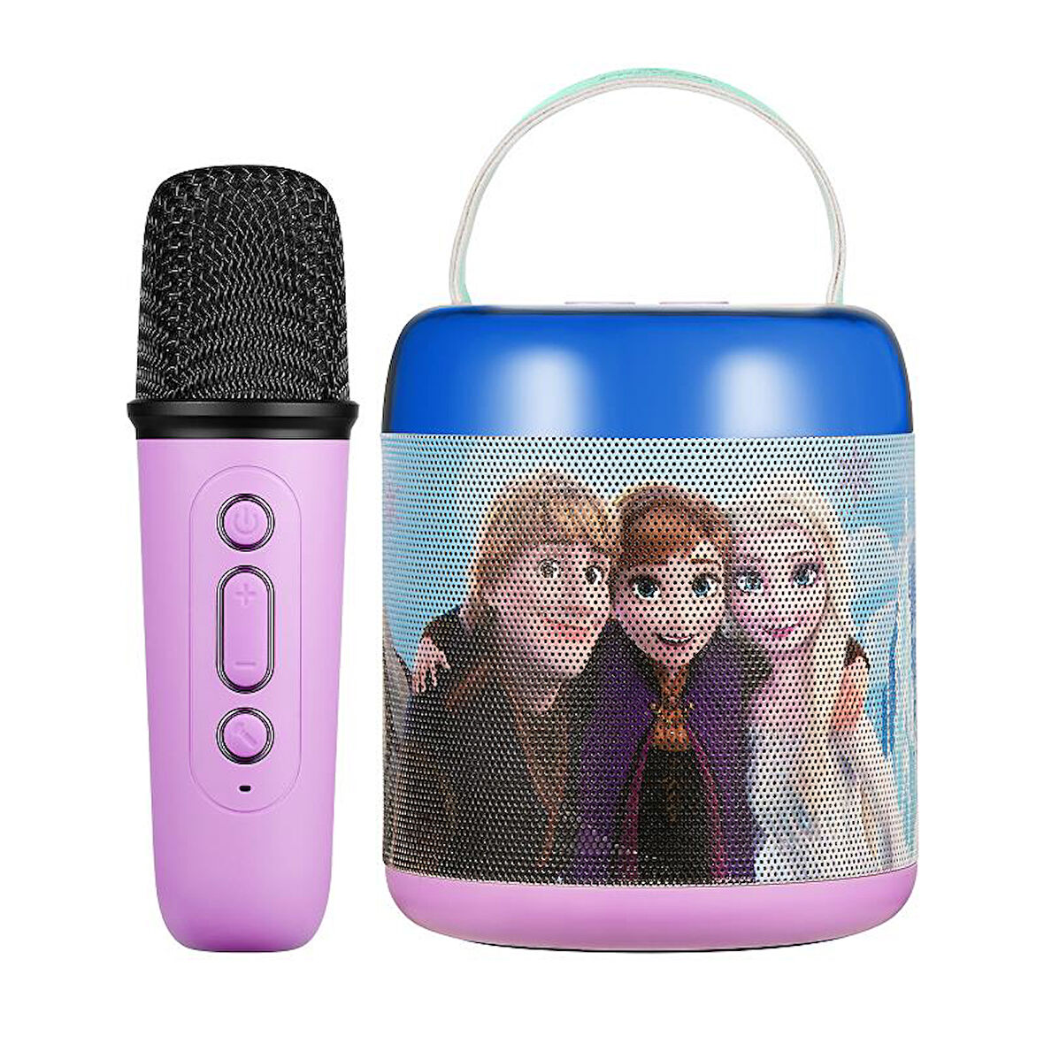 Disney Frozen Bluetooth Hoparlör ve Mikrofon Kablosuz Mini Karaoke Seti Mikrofonlu