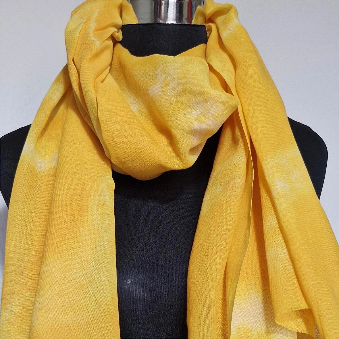 Geniş Batik Boyama Pamuklu Şal, Mevsimlik El Boyaması, Tasarım Şal, Hediyelik, Moli Tasarım