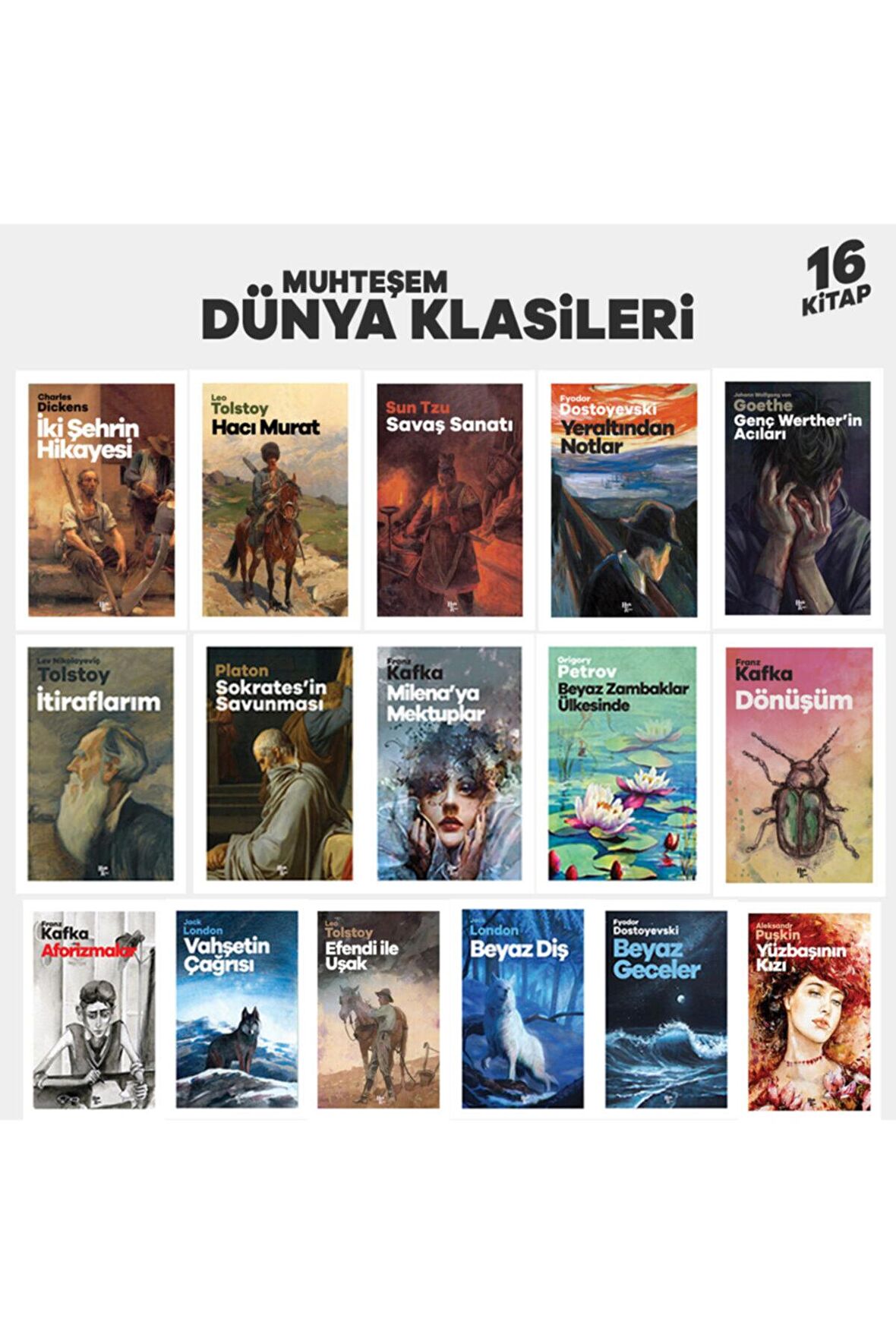 Muhteşem Dünya Klasikleri Seti - 16 Kitap