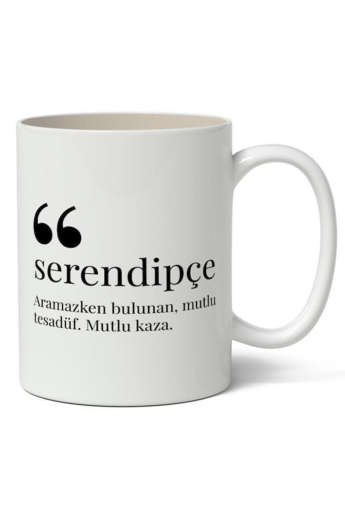 Serendipçe Kelime Anlamı Baskılı Kupa Bardak Baskılı Kahve Kupa Bardak