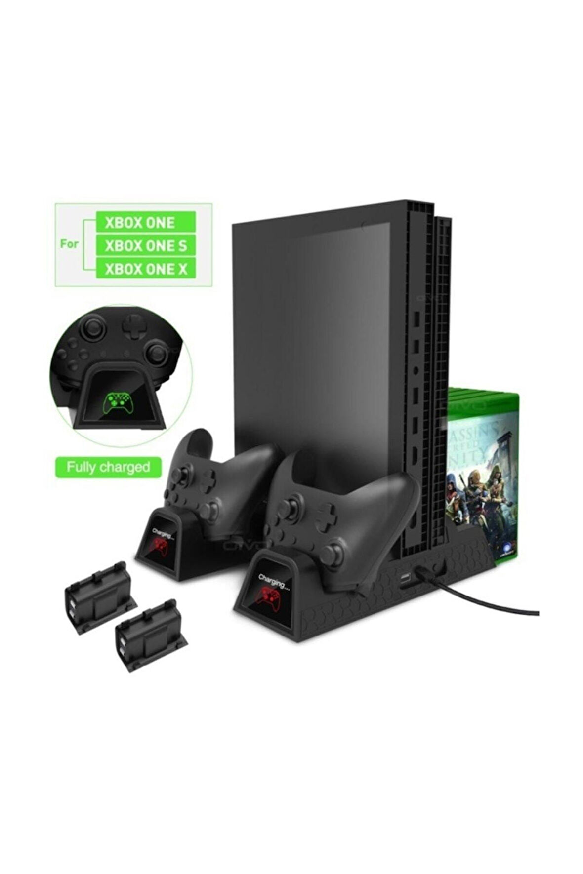 Microsoft Xbox One (s) (x) Fonksiyonel Stand + 2 Ad Batarya