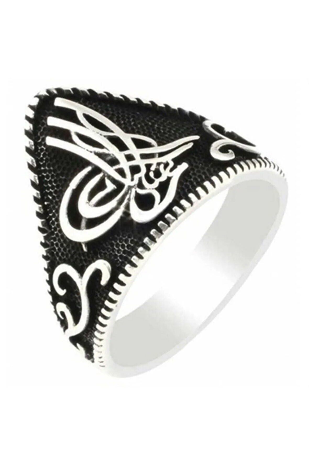 Gümüş Tuğralı Zihgir Okçu Erkek Yüzüğü